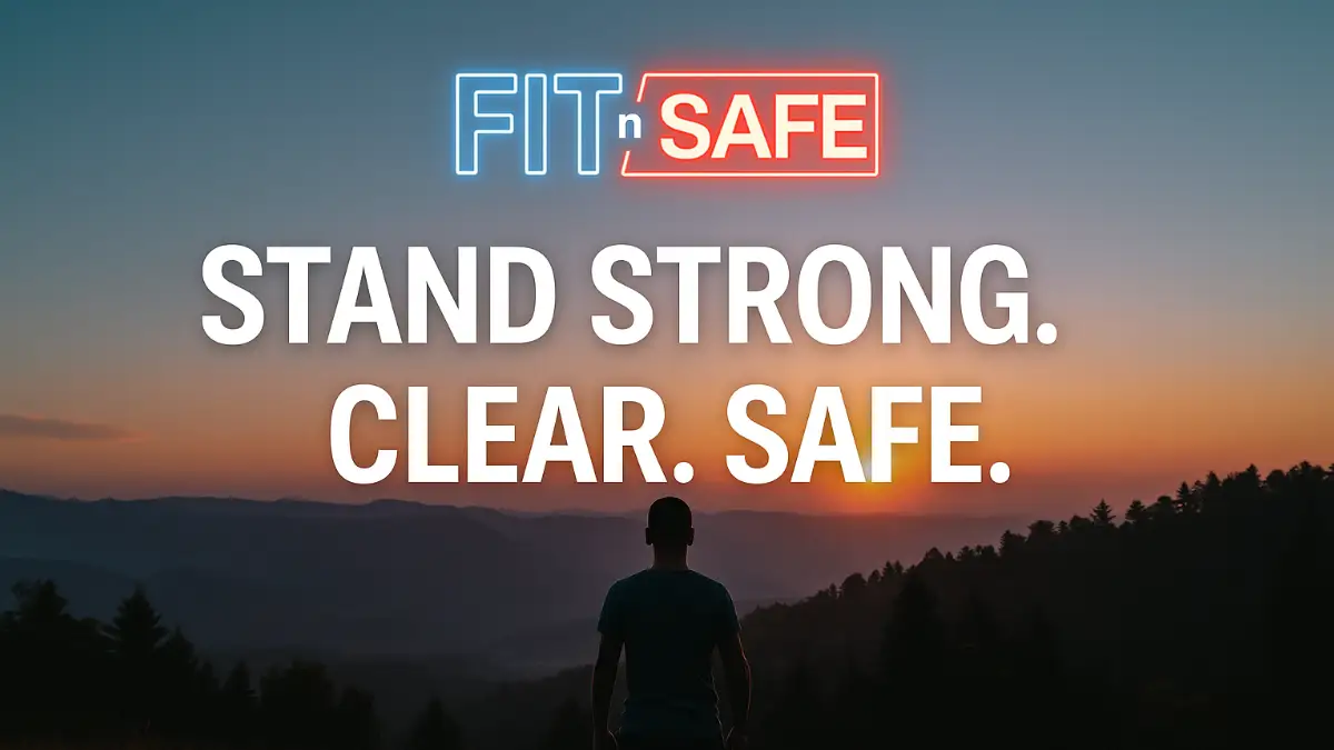 Message motivant sur fond urbain représentant la résilience, la santé mentale et la sécurité personnelle, au cœur de la philosophie FITnSAFE.